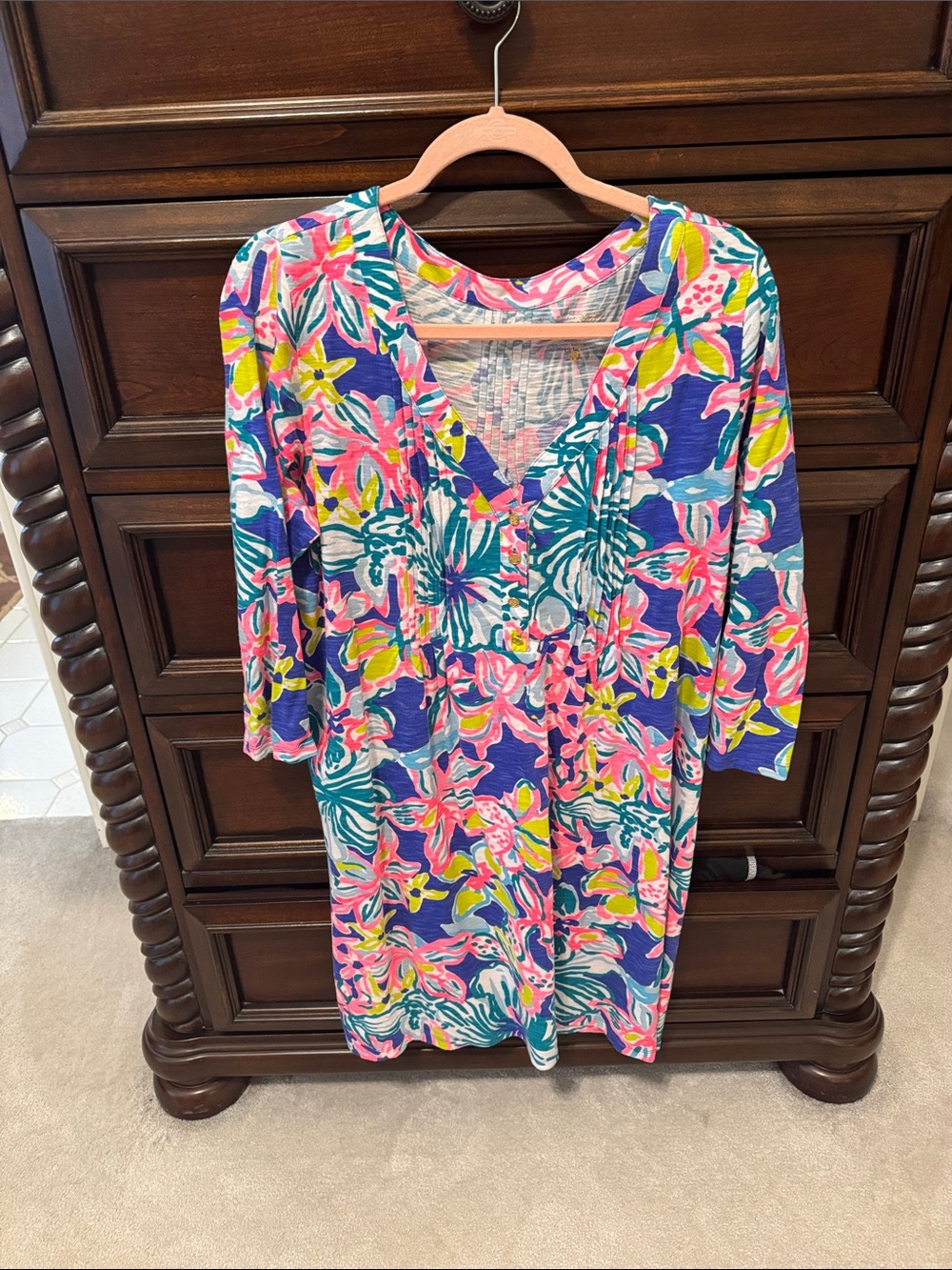 Lilly Pulitzer Multicolor Floral V-Neck Dress
